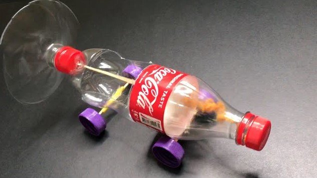 how to make a toy car with a bottle